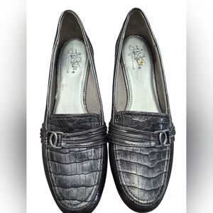 Life Stride Women's Metallic Gray Loafers Size 9